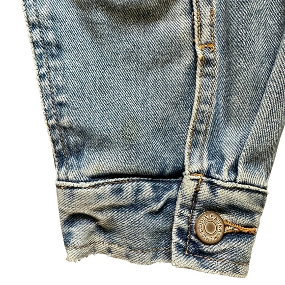 Vintage 90s Eddie Bauer Men’s Denim Jacket Size M Blue Trucker Style - Picture 11 of 11
